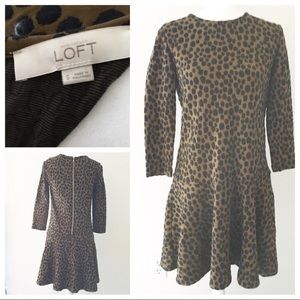 Ann Taylor LOFT Leopard Dress Size Small